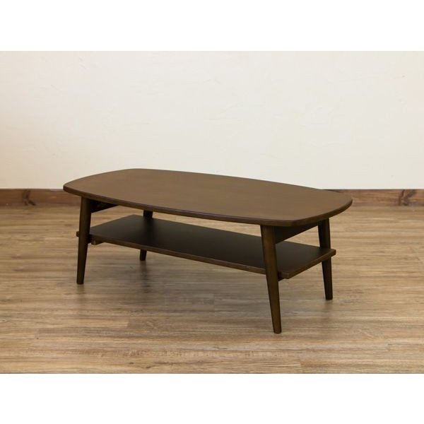 センターテーブル テーブル 家具 インテリア TRIM 棚付き 折れ脚 ローテーブル DBR NA WW 取り外し可能 棚板付きの通販は