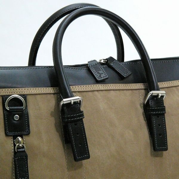 ブリーフケース ビジネスバッグ メンズバッグ メンズファッション 織人 Wファスナー 縦型 本革付属 鞄の聖地 兵庫県豊岡市製 ブリーフケース ビジネスバッグ メンズバッグ メンズファッション 織人