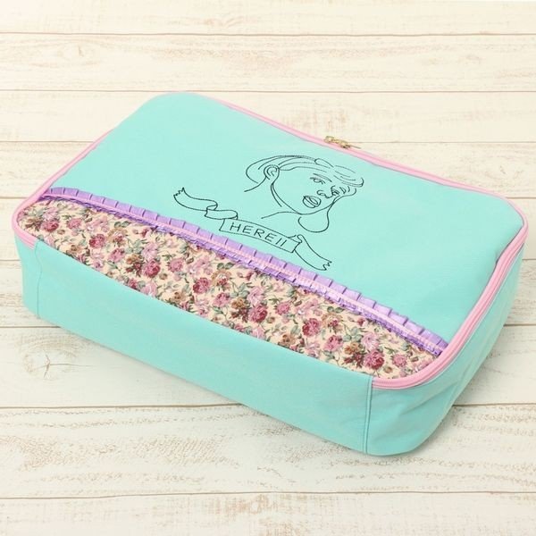 ポーチ レディースバッグ レディースファッション Face 刺繍 Big 下着ケース おしゃれ スマート 女の子 華やか 旅 大人の女性 旅行 ポーチ レディースバッグ レディースファッション Face 刺繍 Big 下着