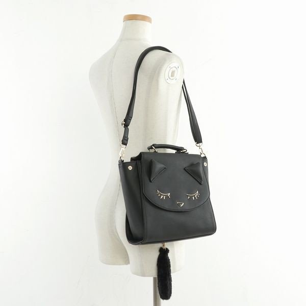 しいねちゃんページ　黒ネコ☆リュック対応☆ワンショルダーバッグ しいねちゃんページ 黒ネコ☆リュック対応☆ワンショルダー