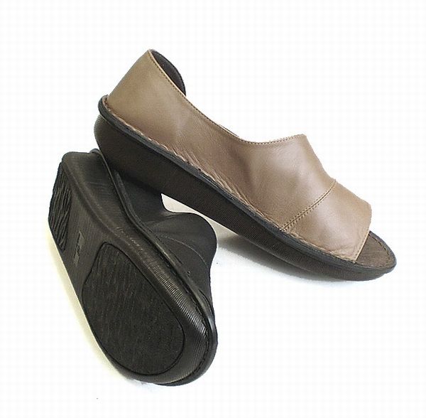 サンダル レディースシューズ レディースファッション 靴 本革 サイド