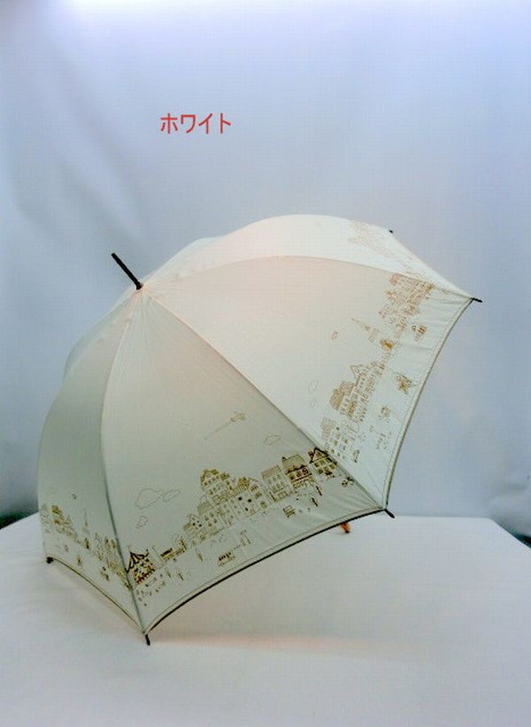 雨傘 傘 ファッション小物 レディースファッション 長傘 婦人 パイピンク ステッチ パリの街並み柄 細巻 軽量 ジャンプ傘 オシャレの通販はau Pay マーケット Tre Fiore