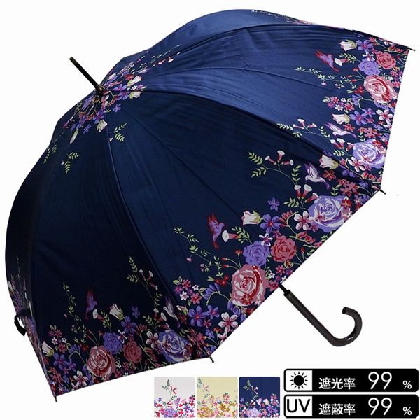 晴雨兼用傘 傘 ファッション小物 レディースファッション 雨晴兼用傘 ハミングバード柄 ジャンプ傘 99 Uvカット 可愛い花と鳥柄 遮光率の通販はau Pay マーケット Tre Fiore