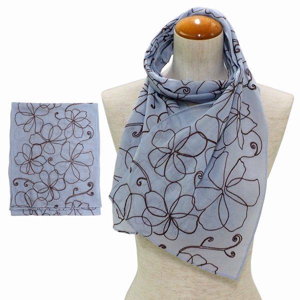 ストール ファッション小物 レディースファッション 春夏ストール 花柄刺繍 細幅 Uvストール 花柄 刺繍入り ナチュラル 可愛いの通販はau Pay マーケット Tre Fiore