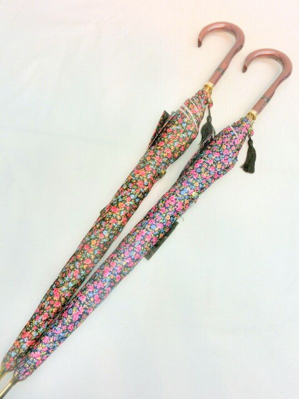 雨傘 傘 ファッション小物 レディースファッション 通年 長傘 婦人 サテン ジャガード 小花柄 日本製 軽量 金骨 ジャンプ雨傘 艶感 花柄