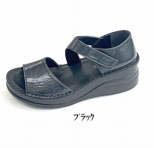サンダル レディースシューズ レディースファッション 靴 プリズムエナメル素材 ストラップサンダル S M L LL ベルト マジックテープ 【送料無料】_1