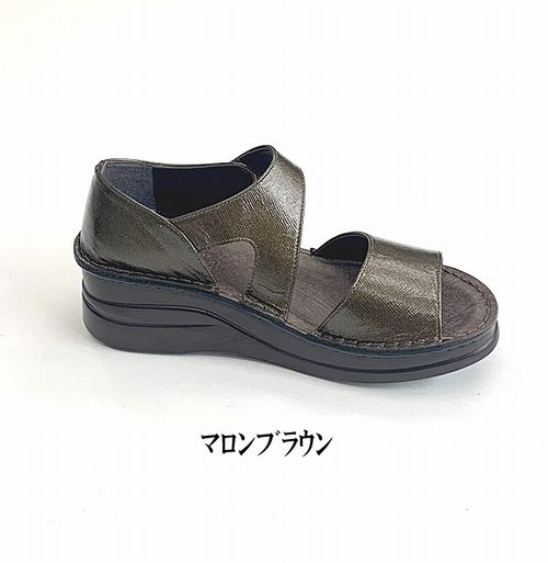 サンダル レディースシューズ レディースファッション 靴 プリズムエナメル素材 ストラップサンダル S M L LL ベルト マジックテープ 【送料無料】_2