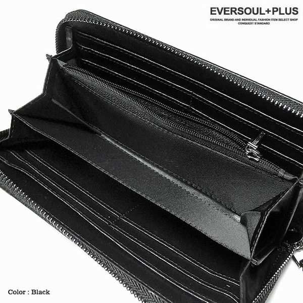 長財布 財布 ファッション小物 メンズファッション EVERSOUL ロング