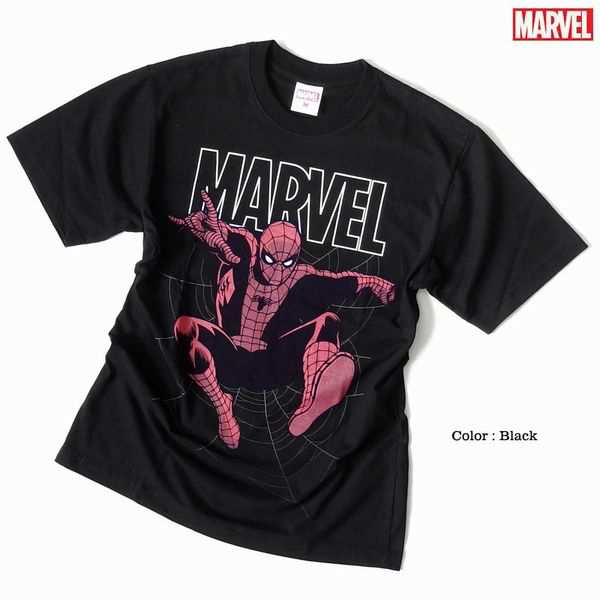 TシャツMARVELプリントTシャツアメコミ - トップス