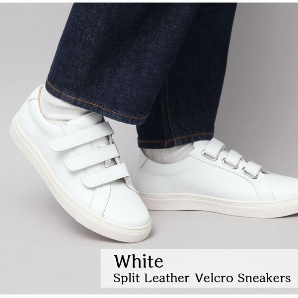 スニーカー メンズシューズ 紳士靴 メンズファッション 靴 スプリットレザー ベルクロスニーカー 牛床革 白スニーカー 黒スニーカーの通販はau Pay マーケット Tre Fiore