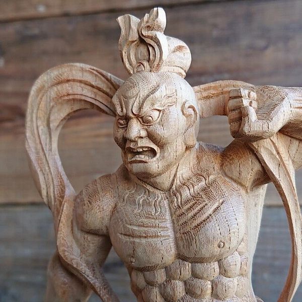 オブジェ 置き物 インテリア雑貨 家具 インテリア ケヤキ材 仁王 20cm 