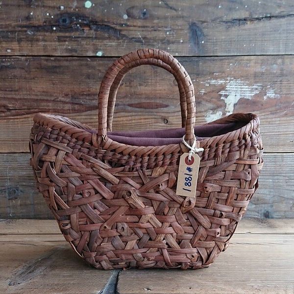 かごバッグ レディースバッグ レディースファッション 山葡萄 籠バッグ 内布付き #1881 乱れ編み 樹皮編みあげ 非常に丈夫 中型