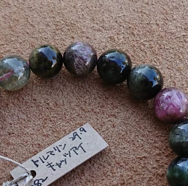 ブレスレット レディースアクセサリー アクセサリー ファッション トルマリンキャッツアイ 天然石 トルマリン グリーンベース 素敵の通販は