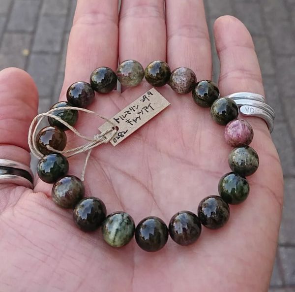 ブレスレット レディースアクセサリー アクセサリー ファッション トルマリンキャッツアイ 天然石 トルマリン グリーンベース 素敵の通販は