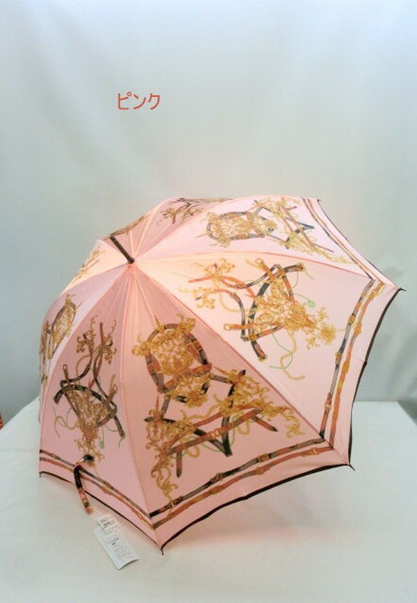 雨傘 傘 ファッション小物 レディースファッション 長傘 婦人 東京プリント 甲州産 ホグシ オーナメント柄 超軽量骨 日本製傘 手開傘