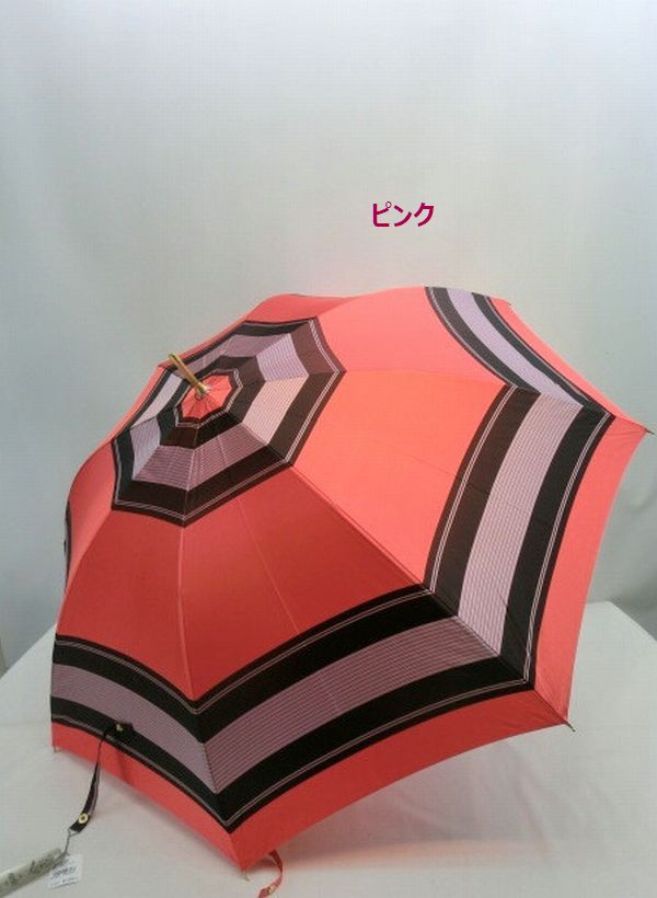 雨傘 傘 ファッション小物 レディースファッション 長傘 婦人 甲州産 先染 朱子織 格子 軽量骨 日本製傘 ジャンプ雨傘 甲州山梨県 軽量