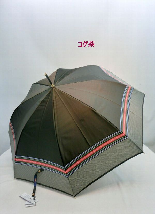 雨傘 傘 ファッション小物 レディースファッション 長傘 婦人 甲州産 先染 朱子織 格子 軽量骨 日本製傘 ジャンプ雨傘 甲州山梨県 軽量 【送料無料】_3