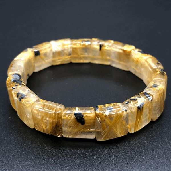 ブレスレット レディースアクセサリー アクセサリー ファッション ルチルクォーツ 天然石 水晶 針状の鉱物 ルチル 神秘的な石 金運の通販は