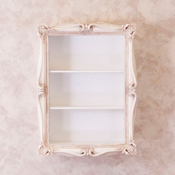 本棚 書棚 ラック シェルフ 家具 インテリア スプレンディッドデコ ウォールキャビネット おしゃれ ヨーロピアン調 アンティーク加工の通販は 8,366円