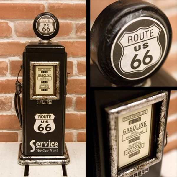 収納ラック ラック シェルフ 本棚 家具 インテリア アンティーク アイテム ガスポンプ マルチキャビネット ROUTE66 アメリカン雑貨 MDF