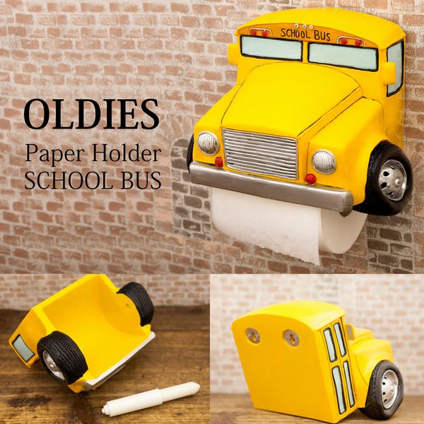 トイレ用ペーパーホルダー トイレ用品 キッチン 日用品 文具 オールディーズ トイレットペーパーホルダー SCHOOL BUS アメリカン雑貨の通販は 5,520円