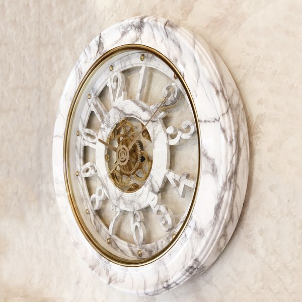 大理石風 掛け時計【無音連続秒針付】ビクトリアンパレス ゼブラマーブル 大理石風 掛け時計【無音連続秒針付】ビクトリアンパレス ゼブラ