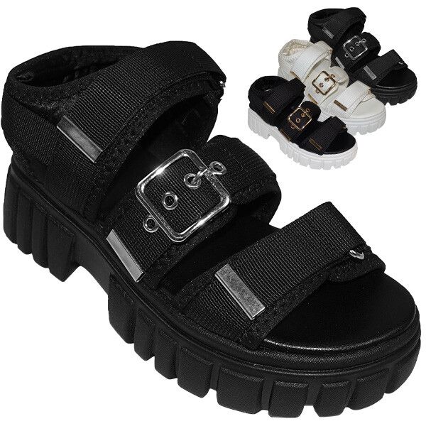 サンダル レディースシューズ レディースファッション 靴 ベルト付き トラックソール スポーツサンダル 厚底 カジュアル コーディネートの通販は 5,020円