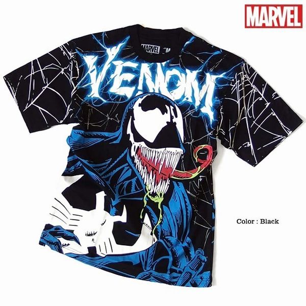 半袖 Tシャツ カットソー トップス メンズファッション MARVEL マーベル ベノム ヴェノム スパイダーマン キャラクター アメコミの通販は