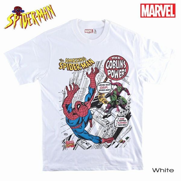 半袖 Tシャツ カットソー トップス メンズファッション SPIDERMAN スパイダーマン マーベル MARVEL メンズ レディース GOBLIN ゴブリンの通販は
