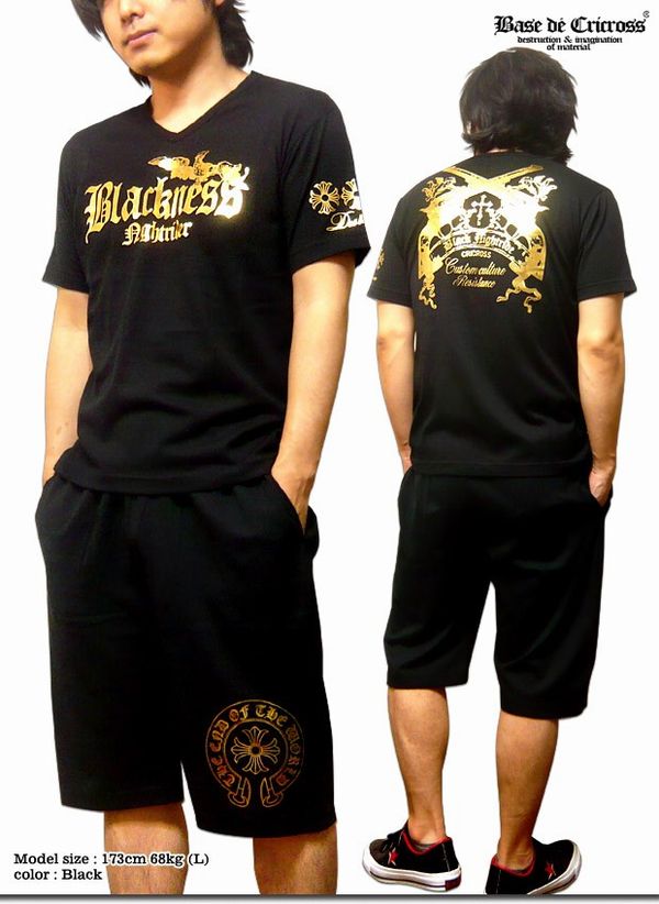 半袖 Tシャツ カットソー トップス メンズファッション ラグジュアリー 金箔プリント ピストル 部屋着 スポーツに オラオラ系 悪羅悪羅