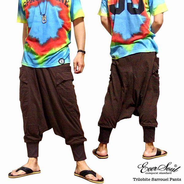 サルエルパンツ ボトムス パンツ メンズファッション サロン系スタイル 特徴的デザイン 変形サイドカーゴポケット　サルエルパンツ サルエルパンツ ボトムス パンツ メンズファッション サロン系スタイル