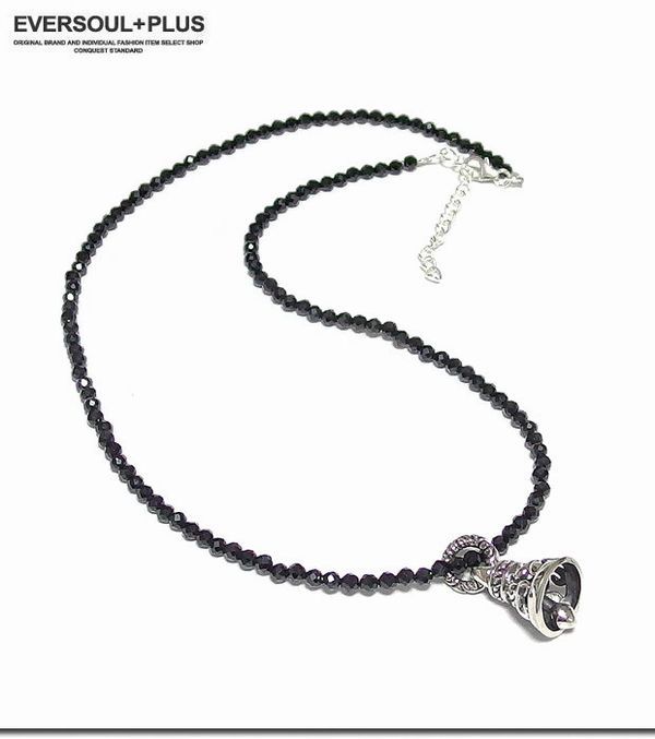 ネックレス ペンダント メンズアクセサリー アクセサリー ファッション SILVER925 ベル型トップ 存在感有り 高級感溢れる 多面カット 【送料無料】