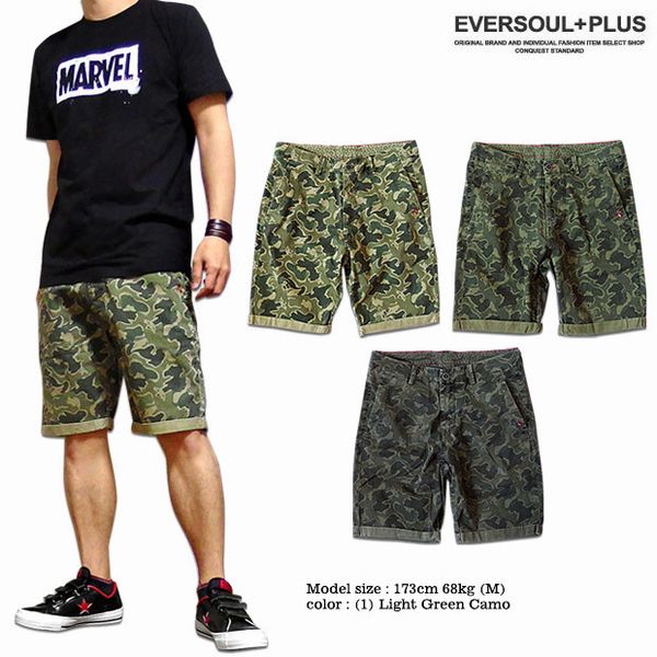 ショート ハーフパンツ ボトムス パンツ メンズファッション 夏ヘビロテ カモフラ迷彩 さりげなくサーフモチーフ センス抜群 夏