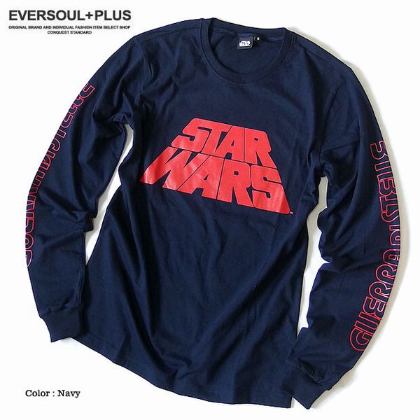 長袖 Tシャツ カットソー トップス メンズファッション 伝説のSF映画 STARWARS スターウォーズ プリントロンT プリントデザイン 世界観 【送料無料】