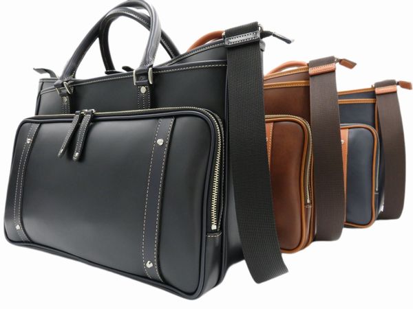 ブリーフケース ビジネスバッグ メンズバッグ メンズファッション 収納力重視 パトリック 2本手 3色展開 日本製 鞄生産日本一の街 鍵