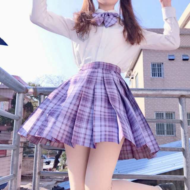 プリーツスカート 2点セット スクール 制服 スカート チェック柄 プリーツスカート 2点セット スクール 制服 スカート チェック柄