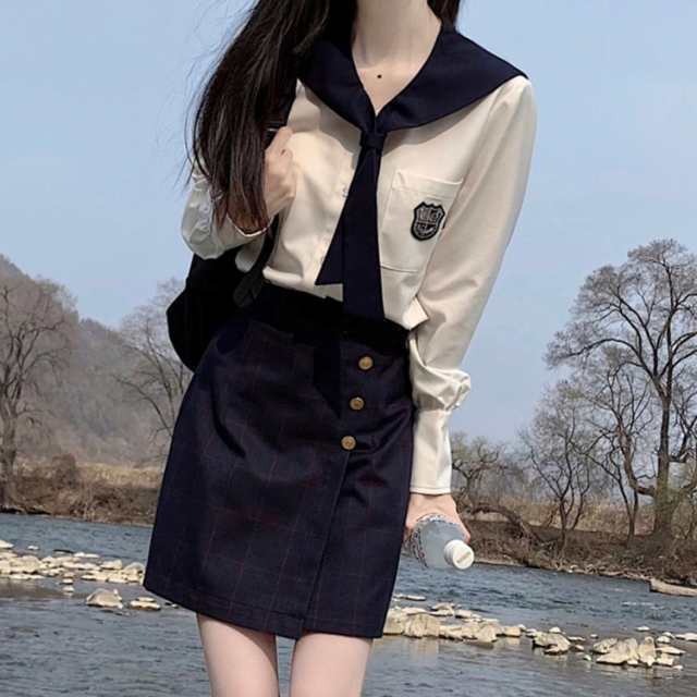 韓国風 制服 セーラー服 スカート上下分けて販売 タイトスカート