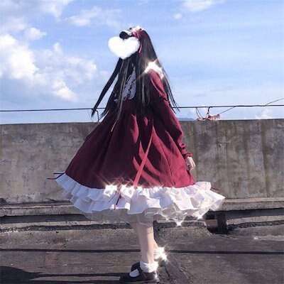 ロリータ コスプレ メイド服 ワンピース ドレス 秋冬服 原宿風