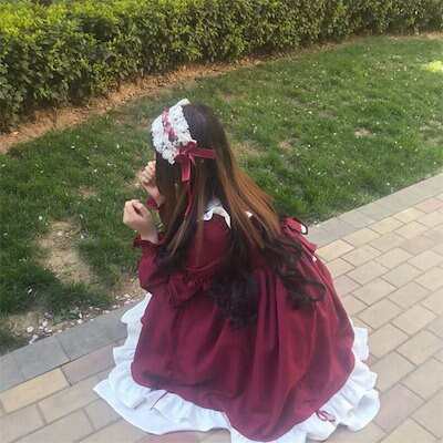 ロリータ コスプレ メイド服 ワンピース ドレス 秋冬服 原宿風