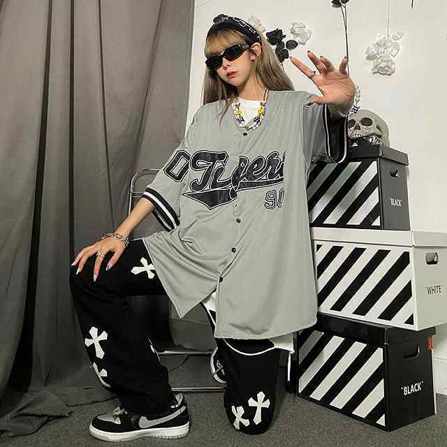 belafonte ベースボールシャツ 半袖シャツ グレー メンズ - トップス