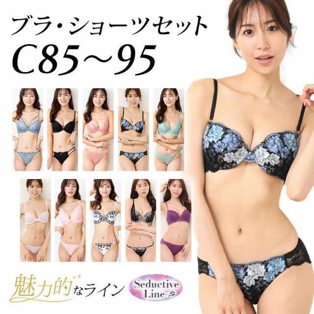 大きいサイズ レディース ブラジャー ショーツセット 下着 C