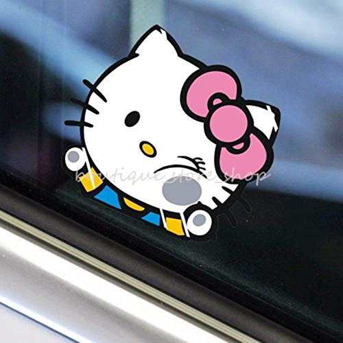 ハロー キティ Hello Kitty 顔潰れ 車 窓 ウィンドウ デカール カー ステッカー 並行輸入品 Sサイズ 14 13cm の通販はau Pay マーケット Forestore