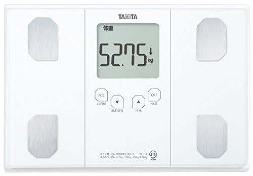 タニタ 体重 体組成計 50g ホワイト Bc 314 Wh 自動認識機能付き 立掛け収納okの通販はau Pay マーケット Forestore