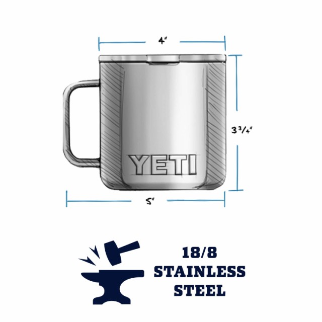 YETI　14オンス　Forestore　(イエティ)　マーケット　マーケット－通販サイト　Rambler　標準蓋付きの通販はau　マグ、ステンレススチール、真空保温　PAY　au　PAY