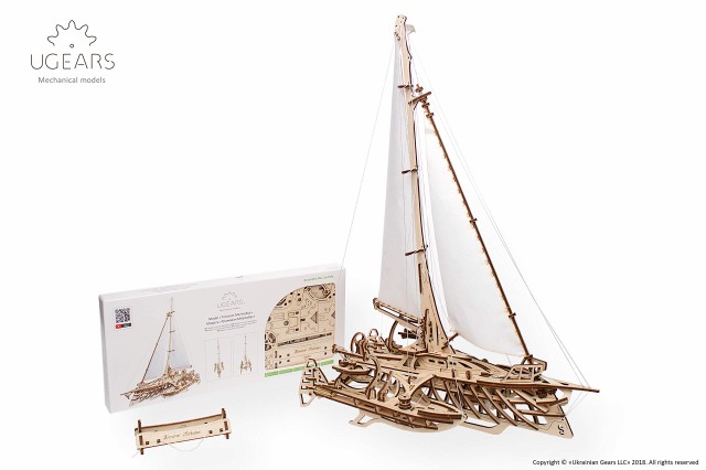 Ugears ユーギアーズ Trimaran Merihobus トリマランヨット 70059 木製 パズル 船 乗り物 接着剤不要 立体 模型  DI｜au PAY マーケット