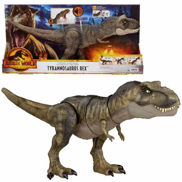 マテル ジュラシックワールド(JURASSIC WORLD) 新たなる支配者 スーパーかみつき! ほえるT-レックス 【全長:約53？】 【4才~】の通販は