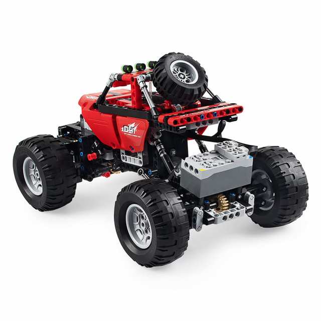 CaDA 動くブロックキット ラジコン オフロードカー SUV 4WD 489ピース 最長辺29cm レッド｜au PAY マーケット