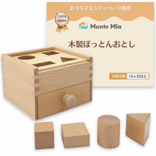 型はめパズル 木製 ぽっとん落とし MonteMia モンテッソーリ教師監修