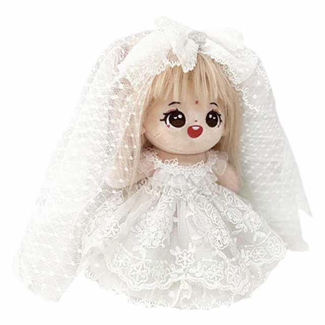 niannyyhouse 20cm ぬいぐるみ 服 ドレス レースウェディングドレス 