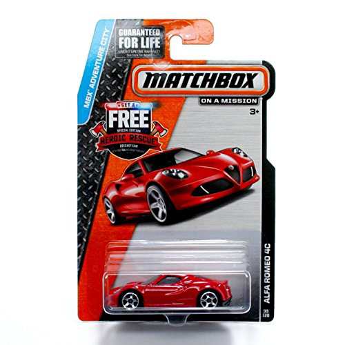 マッチボックス マテル ミニカー Matchbox ALFA Romeo 4C (Red) MBX